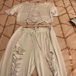 A Two cut white piece